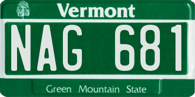 VT license plate NAG681