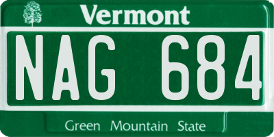 VT license plate NAG684