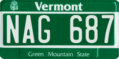 VT license plate NAG687