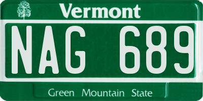 VT license plate NAG689