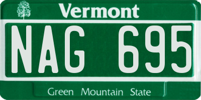 VT license plate NAG695
