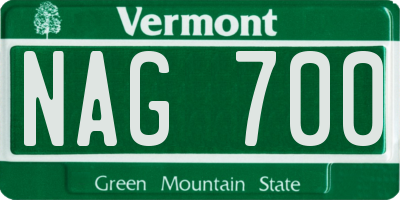 VT license plate NAG700