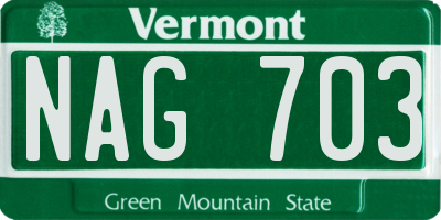 VT license plate NAG703