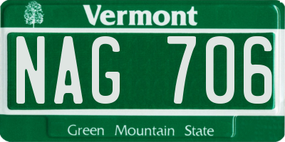 VT license plate NAG706