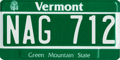 VT license plate NAG712