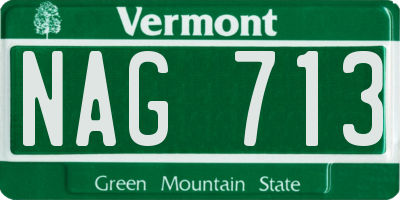VT license plate NAG713