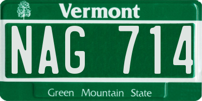 VT license plate NAG714