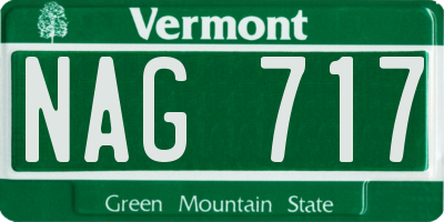 VT license plate NAG717