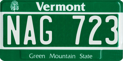 VT license plate NAG723
