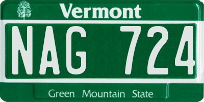VT license plate NAG724
