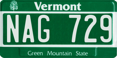VT license plate NAG729