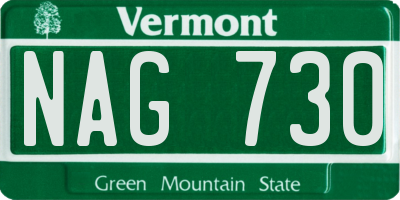 VT license plate NAG730