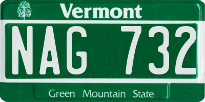VT license plate NAG732