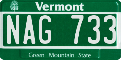 VT license plate NAG733