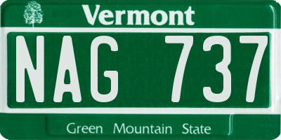 VT license plate NAG737