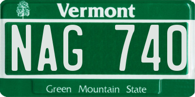 VT license plate NAG740