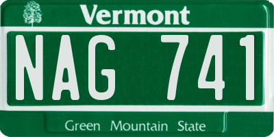 VT license plate NAG741