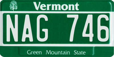 VT license plate NAG746