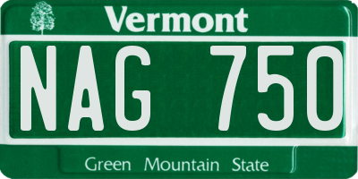 VT license plate NAG750