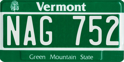 VT license plate NAG752