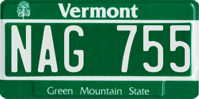 VT license plate NAG755