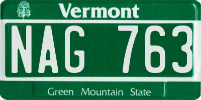 VT license plate NAG763