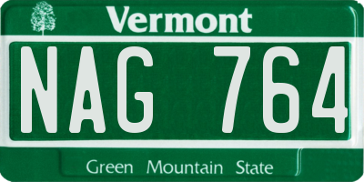 VT license plate NAG764