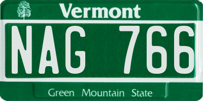 VT license plate NAG766