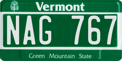 VT license plate NAG767