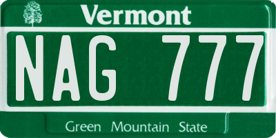 VT license plate NAG777