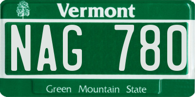 VT license plate NAG780