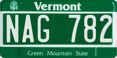 VT license plate NAG782