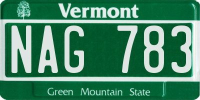 VT license plate NAG783