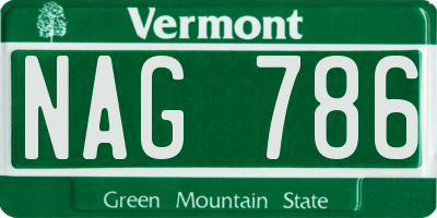VT license plate NAG786
