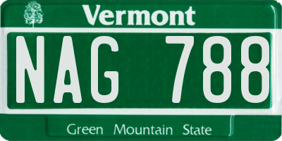 VT license plate NAG788