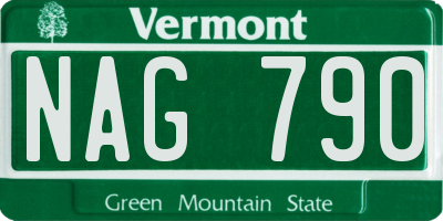 VT license plate NAG790