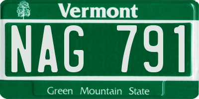 VT license plate NAG791