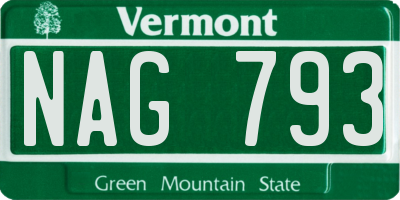 VT license plate NAG793