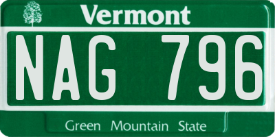 VT license plate NAG796