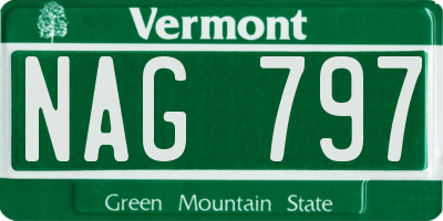 VT license plate NAG797