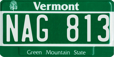 VT license plate NAG813