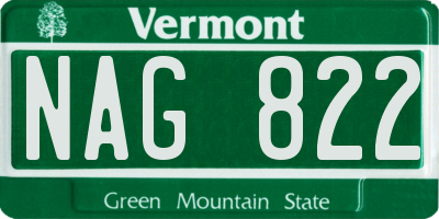 VT license plate NAG822