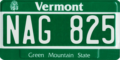 VT license plate NAG825