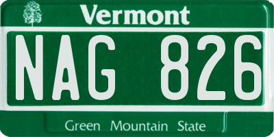 VT license plate NAG826