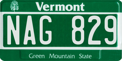 VT license plate NAG829