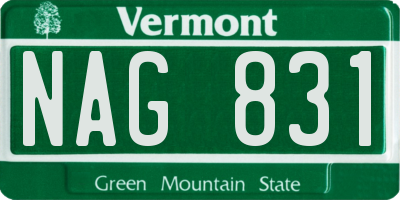 VT license plate NAG831
