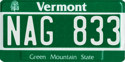 VT license plate NAG833