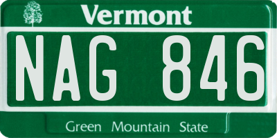 VT license plate NAG846