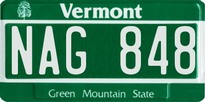 VT license plate NAG848