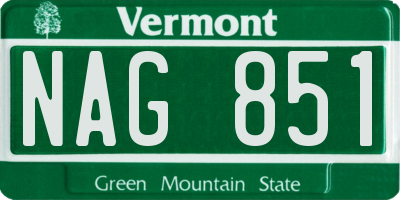 VT license plate NAG851